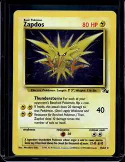 Pokemon Fossil Zapdos (15) Unlimited Holo 15/62 - Image 1