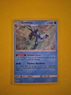 Greninja 9/18 Holo Rare - Detective Pikachu Pokemon TCG - NM - CGI - Image 1