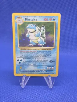 Vintage Pokemon Base Set Unlimited Blastoise 2/102 Holo Rare LP - Image 1