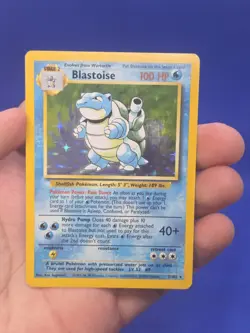 Vintage Pokemon Base Set Unlimited Blastoise 2/102 Holo Rare LP - Image 2