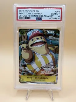 2025 ONE PIECE OFFLINE REGIONALS FINALIST #089 TONY TONY CHOPPER PROMO PSA 10 - Image 1