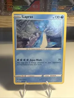Pokemon Lapras TCG SWSH051 Black Star Promo Card Near Mint Condition - Image 1