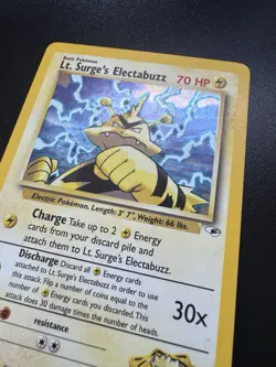Lt. Surge’s Electabuzz 6/132 Gym Heroes WoTC Pokemon TCG Card 2000 MP - Image 2