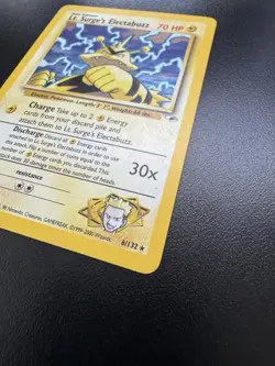Lt. Surge’s Electabuzz 6/132 Gym Heroes WoTC Pokemon TCG Card 2000 MP - Image 4