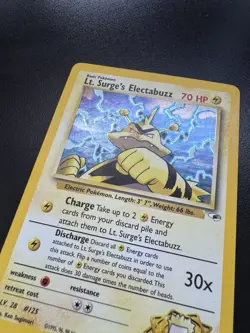 Lt. Surge’s Electabuzz 6/132 Gym Heroes WoTC Pokemon TCG Card 2000 MP - Image 5