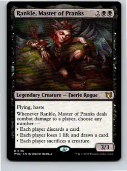 Magic the Gathering Rankle, Master of Pranks Wilds of Eldraine Commander MTG - Image 1
