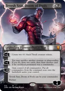 Tevesh Szat, Doom of Fools - Foil - Borderless - Commander Legends #512 MTG Magi - Image 1
