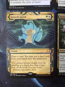 x4 Growth Spiral MTG Commander 2020 Common NM - 1 Extended Art X3 Regular Art - Image 2