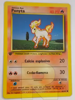 Ponyta ® Set Base 60/102 ® Comune ® Pokemon ® 1ª EDIZIONE Italiano ® EX - Image 1