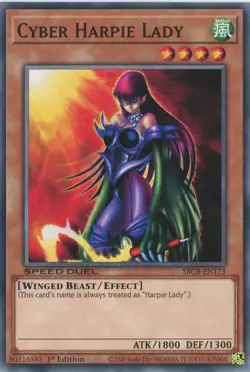 Yugioh Cyber Harpie Lady SBCB-EN173 Common 1st NM x3 Play Set - Image 1