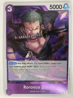 Roronoa Zoro OP09-076 English Rare Emperors In New World One Piece Card Game - Image 1