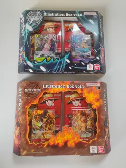 One Piece TCG Illustration Box Vol 5 and Vol 6 FACTORY SEALED - Image 1