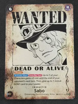 Sabo OP-13 SEC Carrying On His Will Wanted Poster One Piece 🔥🔥 - Image 1