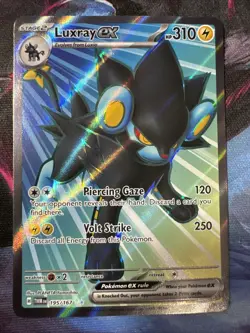 Pokemon TCG Luxray EX Twilight Masquerade Ultra Rare Full Art Card 195/167 - Image 1