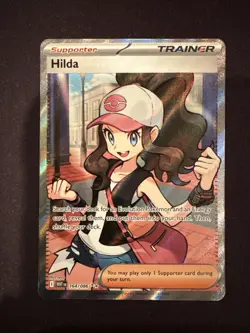 Pokemon TCG Trainer Hilda Ultra Rare Card #164/086 White Flare NM! Pack Fresh! - Image 1