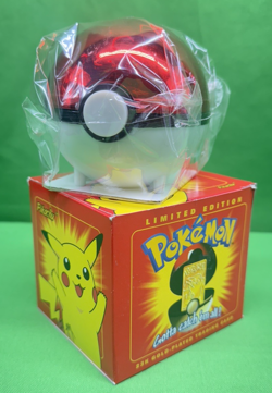 1998 POKEMON 23K Gold-Plated PIKACHU Trading Card Limited Edition Red Box - Image 2