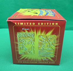 1998 POKEMON 23K Gold-Plated PIKACHU Trading Card Limited Edition Red Box - Image 4
