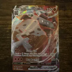 Pokemon TCG Sword & Shield Base Set Stonjourner VMAX Ultra Rare Card 116/202 - Image 1