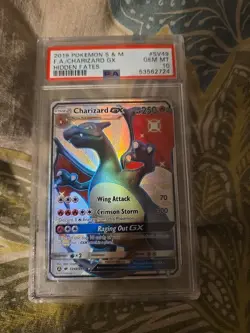 Pokemon TCG Charizard GX Hidden Fates Holo Full Art Ultra Rare Card SV49/SV94 - Image 1