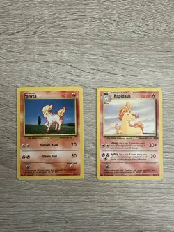Pokemon Cards Ponyta Rapidash Base Jungle Set with Bonus Gift - Image 1