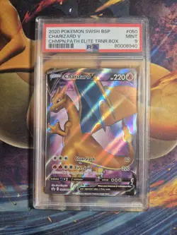 PSA 9, Charizard V SWSH050 SWSH: Sword & Shield Promo Cards Holo - Image 1