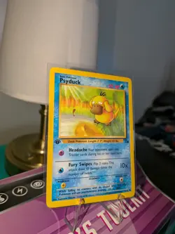 Pokemon Fossil Psyduck 1st Edition Common Card 53/62 Near Mint - Image 1