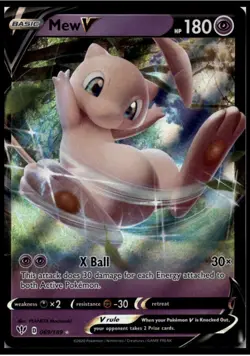 Mew V Darkness Ablaze 069/189 Regular Ultra Rare Pokemon Card NM-M - Image 1
