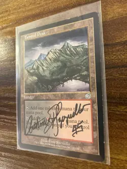 MTG✨Signed TAINTED PEAK Artist Proof✨Torment MP UNCOMMON Land T. Szczudlo Art - Image 5