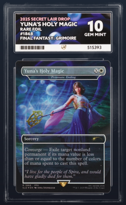 Yuna's Holy Magic R 1868 Foil MTG Final Fantasy Grimoire Secret Lair Drop ACE 10 - Image 1