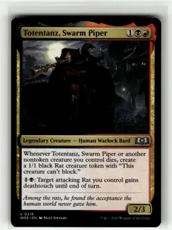 TOTENTANZ, SWARM PIPER Wilds of Eldraine #216 WOE(NM+)(MTG) - Image 1