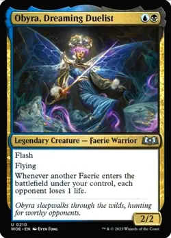 X 1 Obyra, Dreaming Duelist NM-M Wilds of Eldraine 210 MTG Magic The Gathering - Image 1
