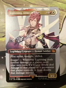 Lightning, Army of One (0400) (Borderless) Final Fantasy Regular MTG Magic - Image 1