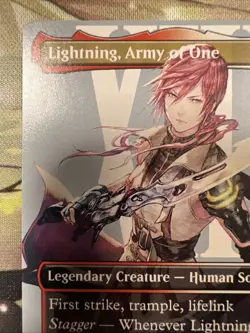 Lightning, Army of One (0400) (Borderless) Final Fantasy Regular MTG Magic - Image 2