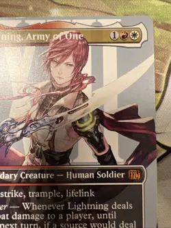 Lightning, Army of One (0400) (Borderless) Final Fantasy Regular MTG Magic - Image 3