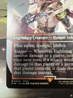 Lightning, Army of One (0400) (Borderless) Final Fantasy Regular MTG Magic - Image 5