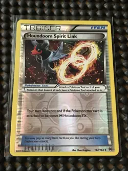 2015 Pokemon Houndoom Spirit Link Trainer Reverse Holo #142 - Image 1