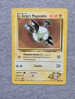 Pokemon TCG Lt. Surge's Magnemite Gym Heroes 80/132 Unlimited Common Card - Image 1