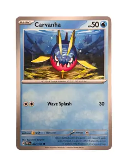 New: 2024 Pokemon TCG Carvanha 042 Sv05: Temporal Forces Regular Common - Image 1