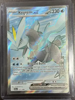 2025 Pokemon Black Bolt #157 Kyurem Ex Ultra Rare Full Art - Image 1