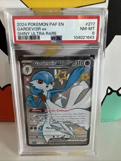 2024 PSA 8 GARDEVOIR EX 217/091 PALDEAN FATES SHINY ULTRA RARE POKEMON - Image 1