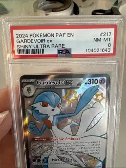 2024 PSA 8 GARDEVOIR EX 217/091 PALDEAN FATES SHINY ULTRA RARE POKEMON - Image 3