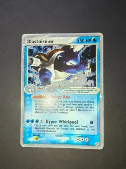 Pokemon TCG Blastoise ex 104/112 FireRed & LeafGreen Holo HP to MP Raw ungraded - Image 1
