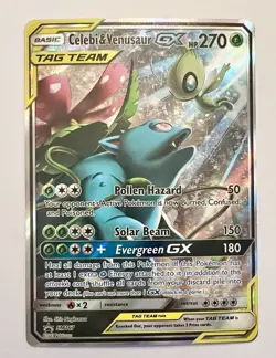 Celebi & Venusaur GX SM167 Promo Tag Team Holo NM Pokemon TCG - Image 1