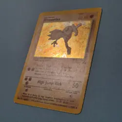 Pokemon TCG Hitmonlee Fossil Set (1999) 7/62 Unlimited Holo Rare MP - Image 2