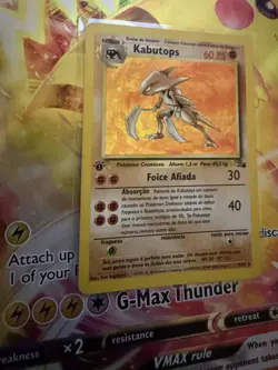 Pokemon TCG PORTUGUESE Kabutops #9/62 1st Edition Holo Foil Fossil - Image 1
