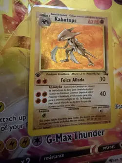 Pokemon TCG PORTUGUESE Kabutops #9/62 1st Edition Holo Foil Fossil - Image 2
