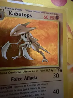 Pokemon TCG PORTUGUESE Kabutops #9/62 1st Edition Holo Foil Fossil - Image 5