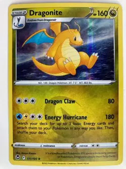 Pokemon TCG Dragonite Silver Tempest 131/195 Holo Rare - Image 1