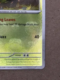 Swadloon 002/086 Pokemon TCG Master Ball Holo English White Flare - Image 4