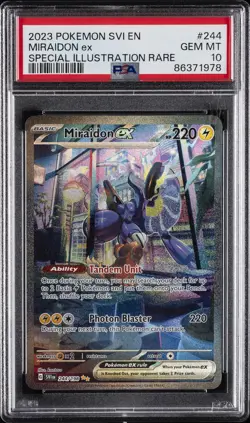 2023 POKEMON SVI EN-SCARLET & VIOLET #244 MIRAIDON EX PSA 10 - Image 1